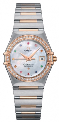 The white dial fake watch is decorated with diamonds.