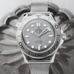 The New UK AAA Replica Omega Seamaster Diver 300M With A Steel Dial And Titanium Bezel