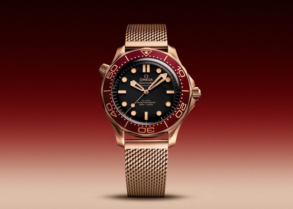 UK Luxury Replica Omega Seamaster Diver 300M Bronze Gold And Burgundy Watches